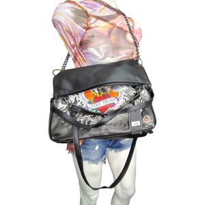 Ed Hardy Black Shoulder Bag